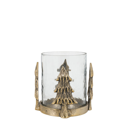XMAS TREE HURRICANE LANTERN – ANTIQUE GOLD Curated by simply Hazel