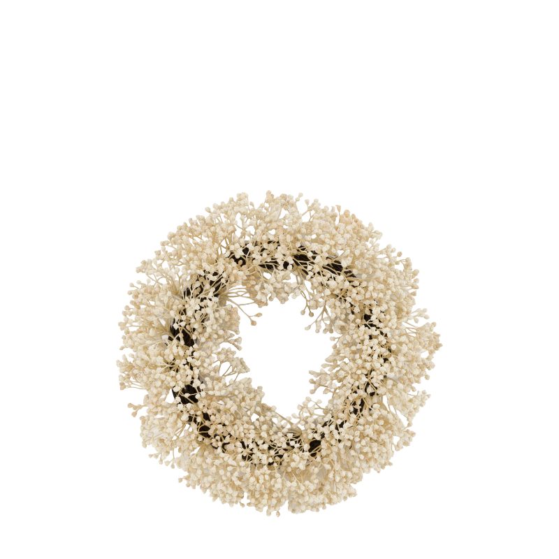 NATURAL GYPSOPHILA WREATH – 40CM Curated by simply Hazel