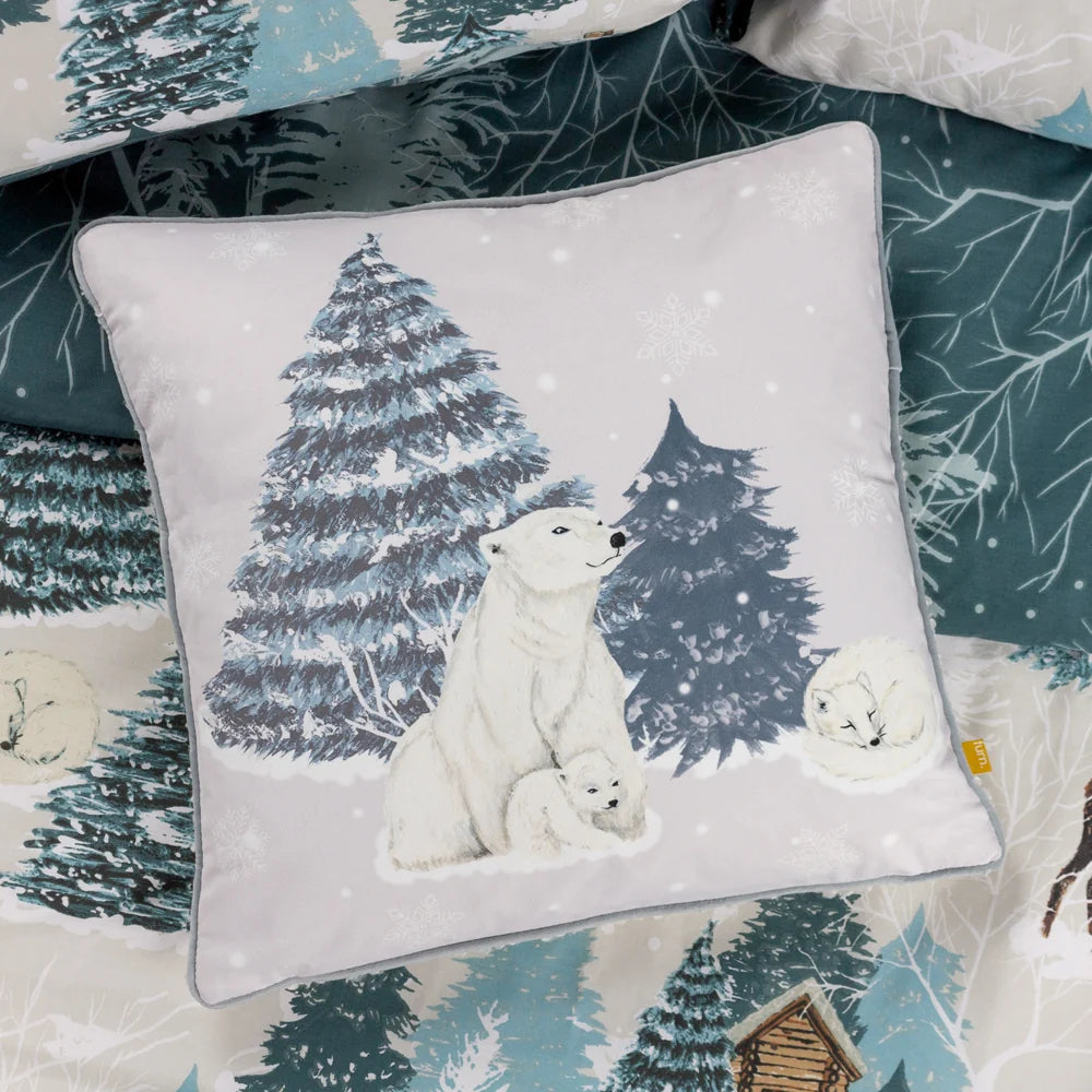 ARCTICUS ARCTIC ANIMAL CUSHION – BLUE by Furn