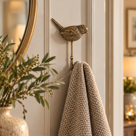 ANTIQUE BRONZE BIRD WALL HOOK Curated by simply Hazel | Gallery Direct