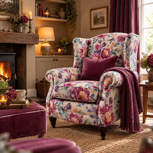 PRINCESS MAYA WINGBACK ARMCHAIR – NATURE VIBES by simply HAZEL | Handmade and Upholstered in Ireland