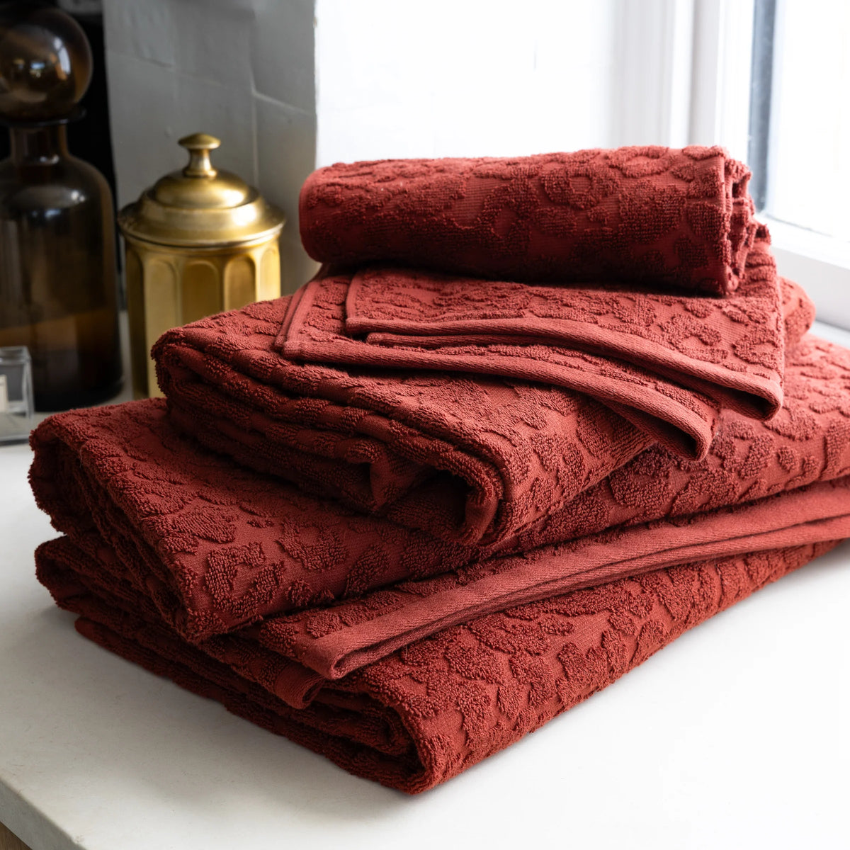 LEOPARD JACQUARD 100% COTTON TOWEL COLLECTION | Rockett St George