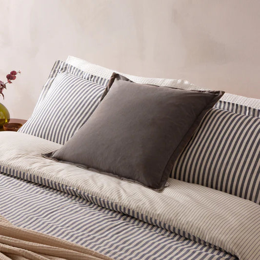 Yard Merton Square or Rectangular Velvet Cushion Taupe