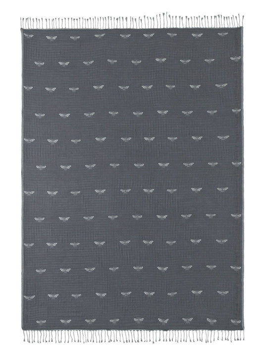Ashley Wilde Throw Sophie Allport Bee Granite Throw (150cm x 200cm)