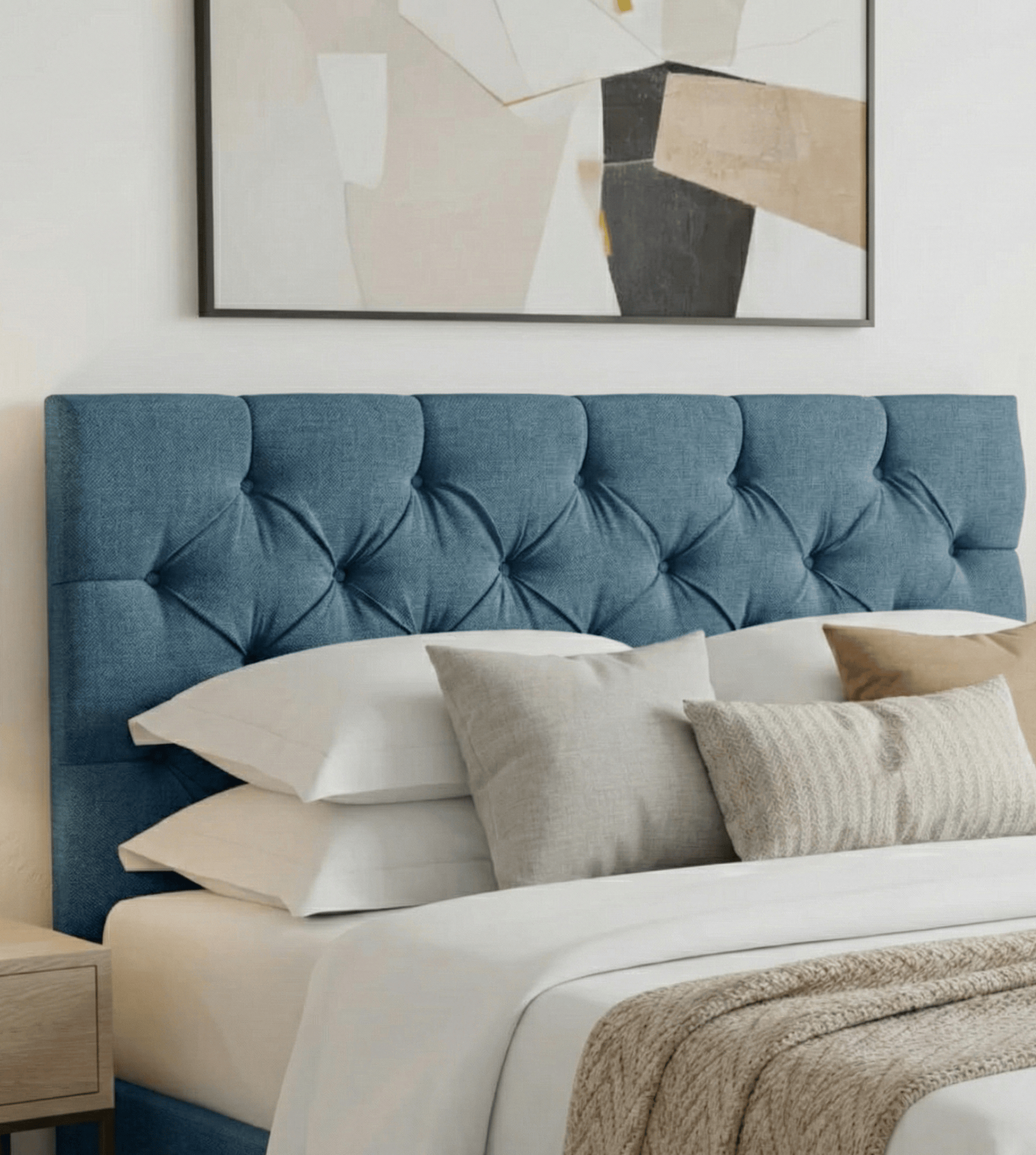 Aurora Aurora Headboard Single 3ft / Airforce Blue AURORA STANDARD DIAMOND 27" HEADBOARD by Aurora