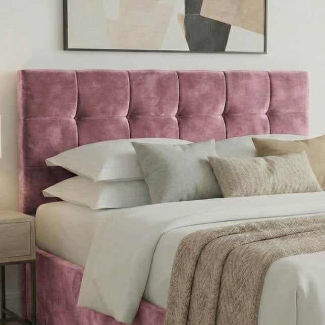 Aurora Aurora Headboard Single 3ft / Spiced Velvet Pink AURORA STANDARD MALAGA 27" HEADBOARD by Aurora
