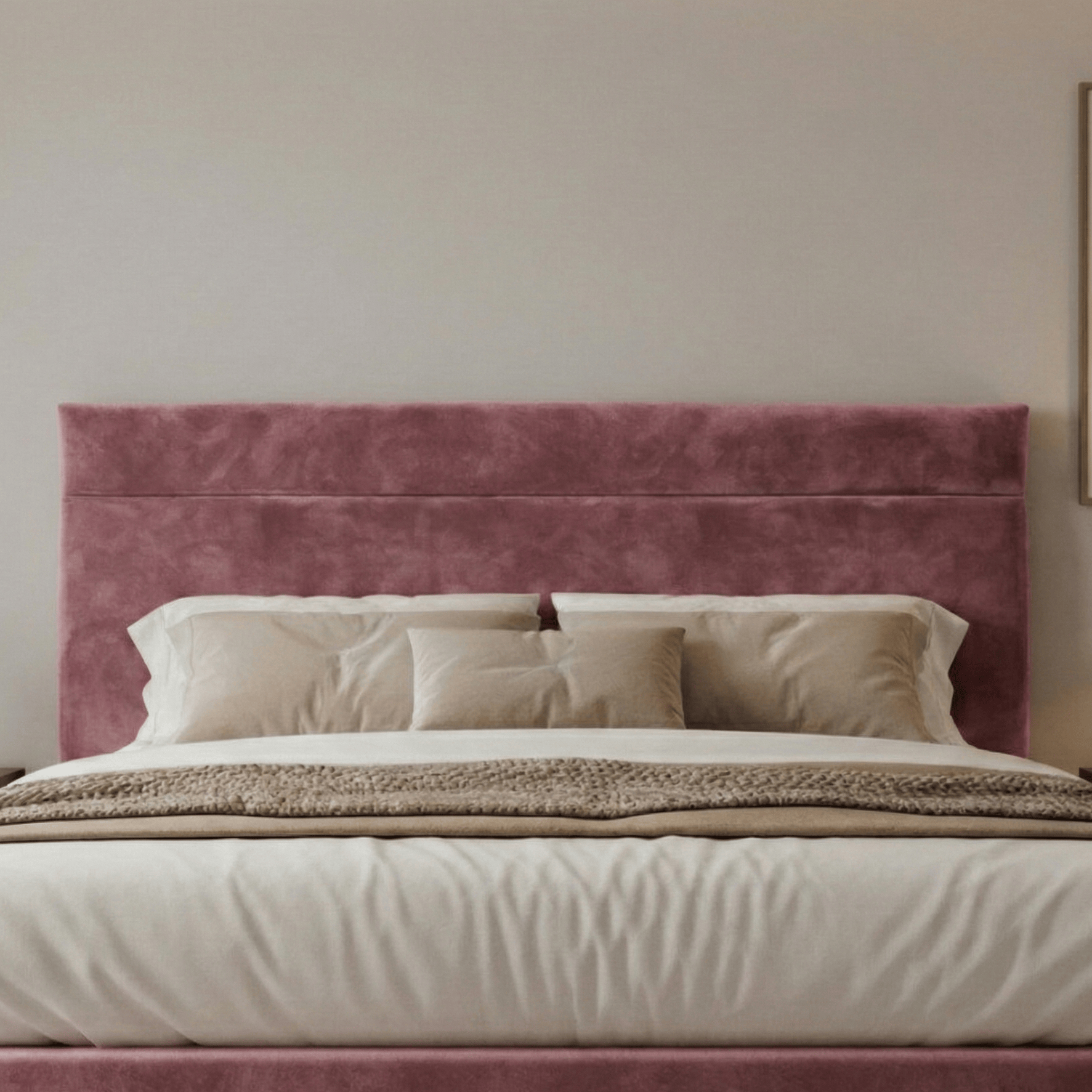 Aurora Aurora Headboard Single 3ft / Spiced Velvet Pink AURORA STANDARD MILAN 27" HEADBOARD by Aurora