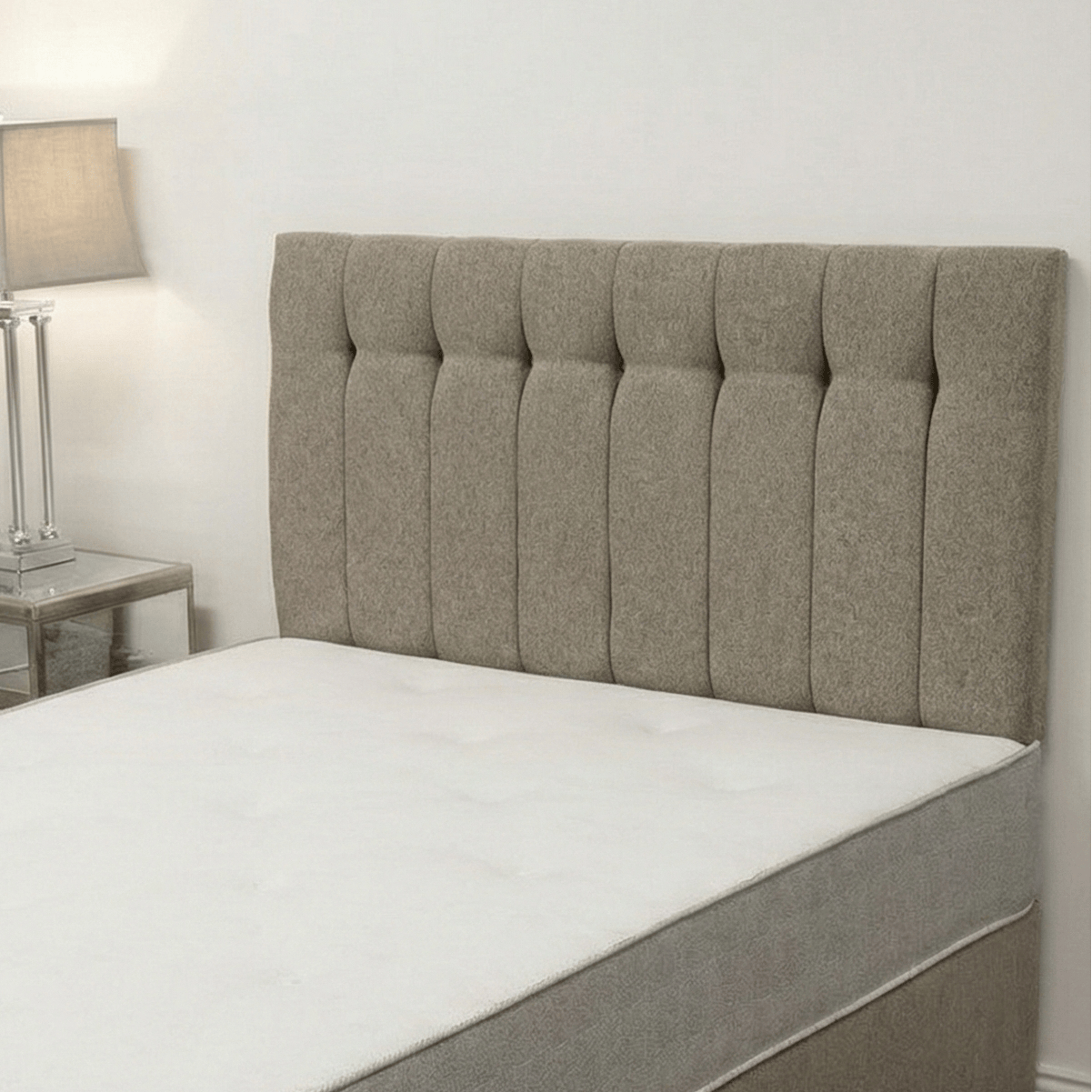 Aurora Aurora Headboard Single 3ft / Wool Latte AURORA STANDARD BUTTON TOP 27" HEADBOARD by Aurora