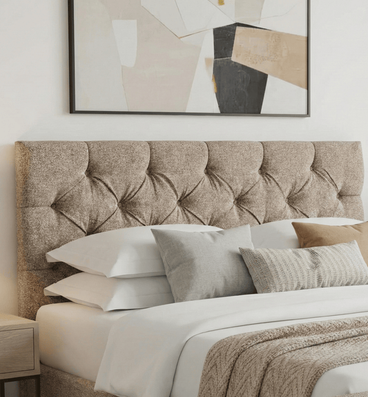 Aurora Aurora Headboard Single 3ft / Wool Latte AURORA STANDARD DIAMOND 27" HEADBOARD by Aurora