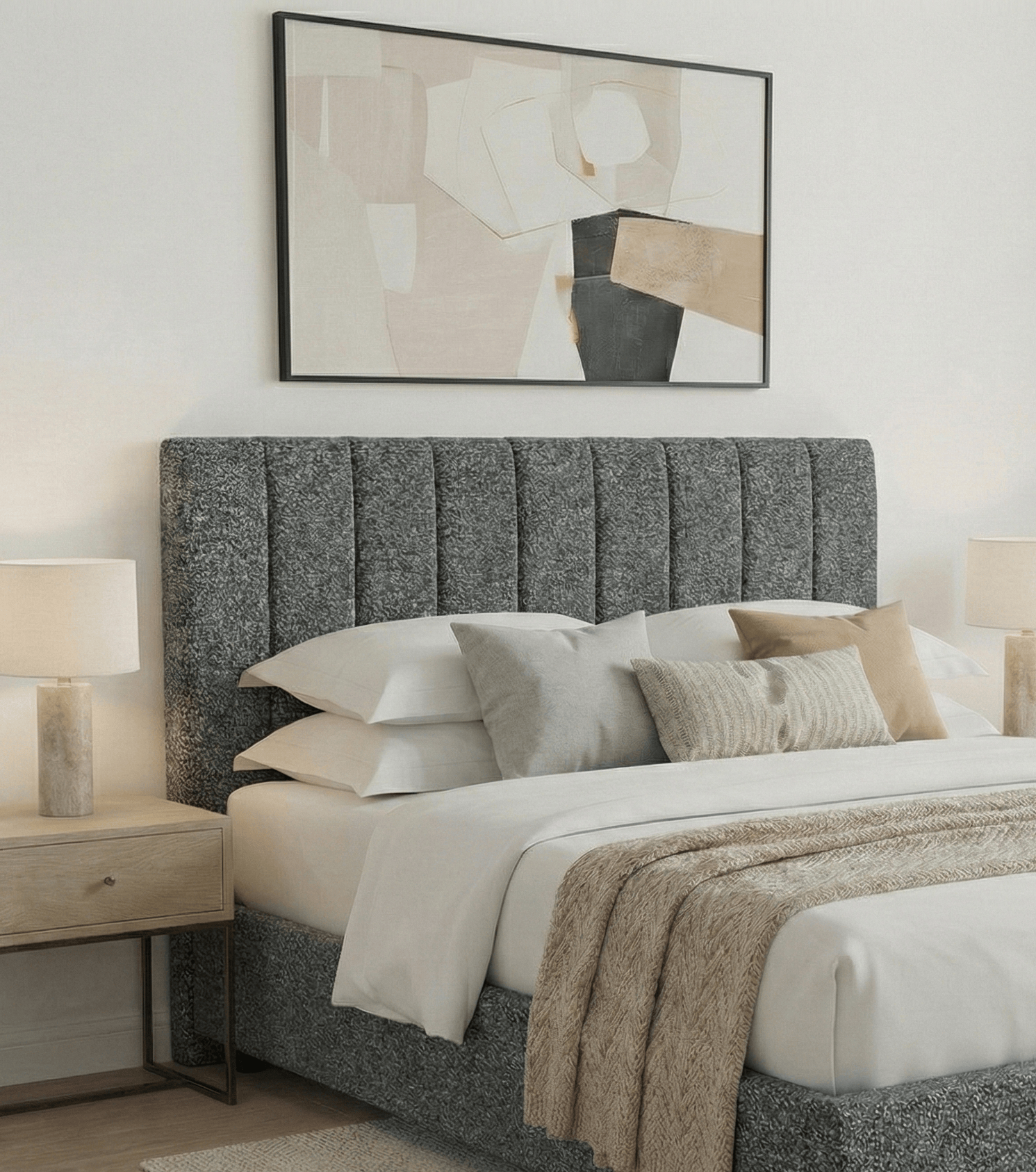 Aurora Aurora Headboard Single 3ft / Wool Shadow AURORA STANDARD FLORENCE 27" HEADBOARD by Aurora