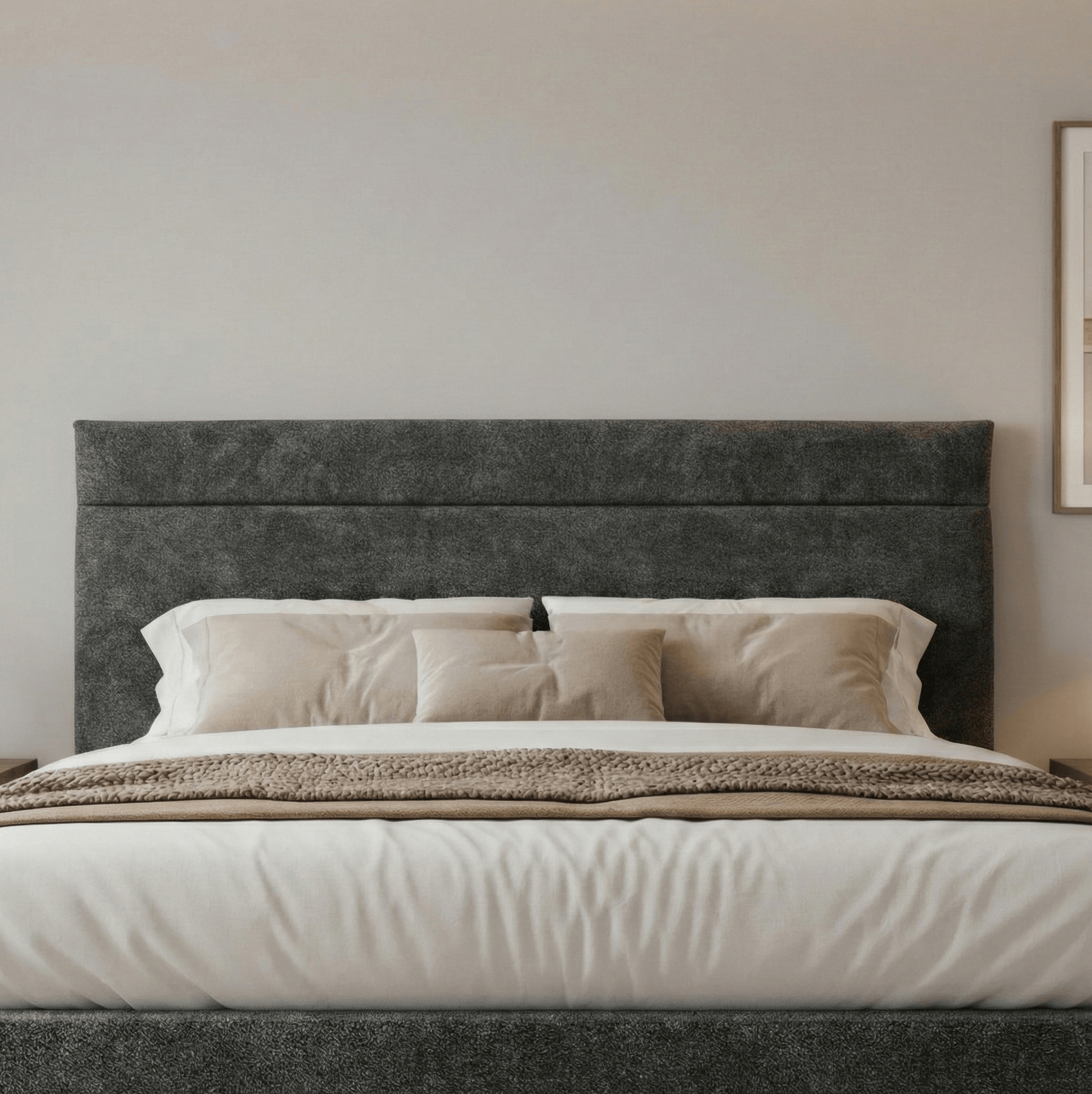 Aurora Aurora Headboard Single 3ft / Wool Shadow AURORA STANDARD MILAN 27" HEADBOARD by Aurora