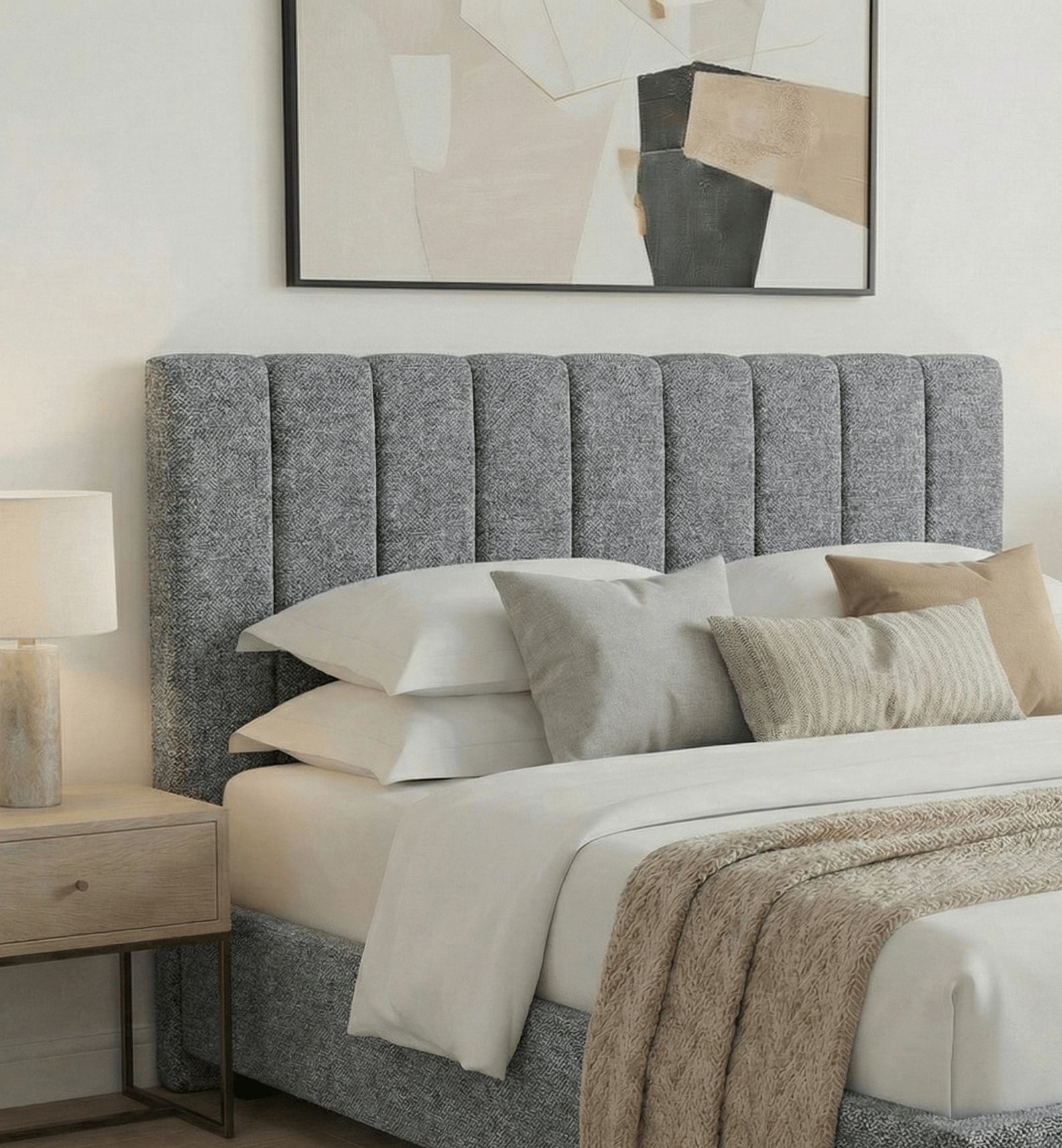 Aurora Aurora Headboard Single 3ft / Wool Steel AURORA STANDARD FLORENCE 27" HEADBOARD by Aurora