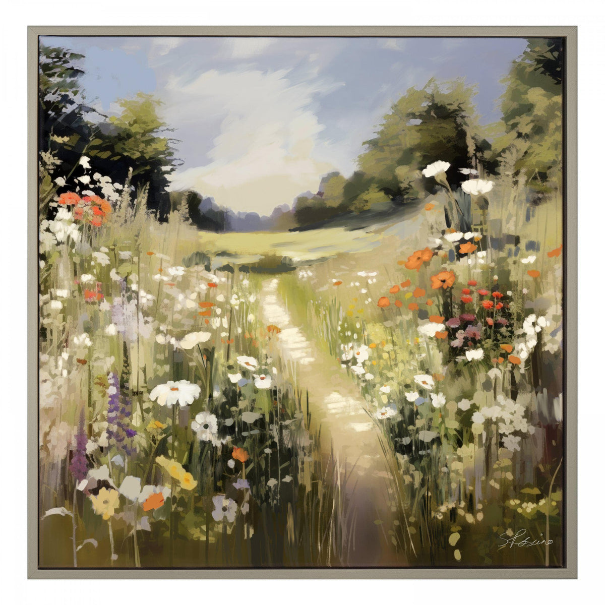 WILDFLOWER WANDER FRAMED CANVAS Curated by simply Hazel
