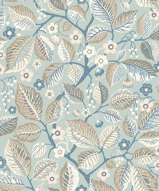 Boråstapeter Boråstapeter Wallpaper Elm Tree Blue – by Boråstapeter