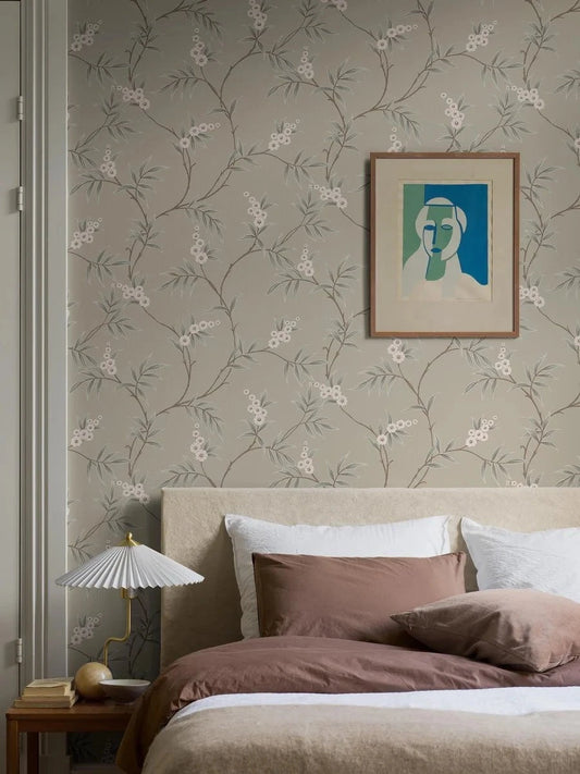 Boråstapeter Boråstapeter Wallpaper Floral Tree Green – by Boråstapeter