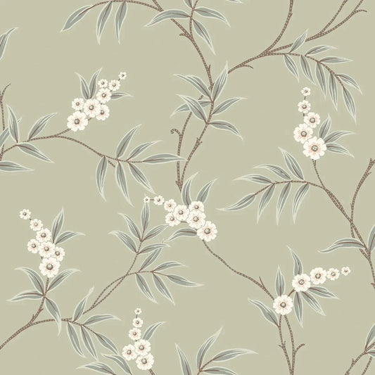Boråstapeter Boråstapeter Wallpaper Floral Tree Green – by Boråstapeter