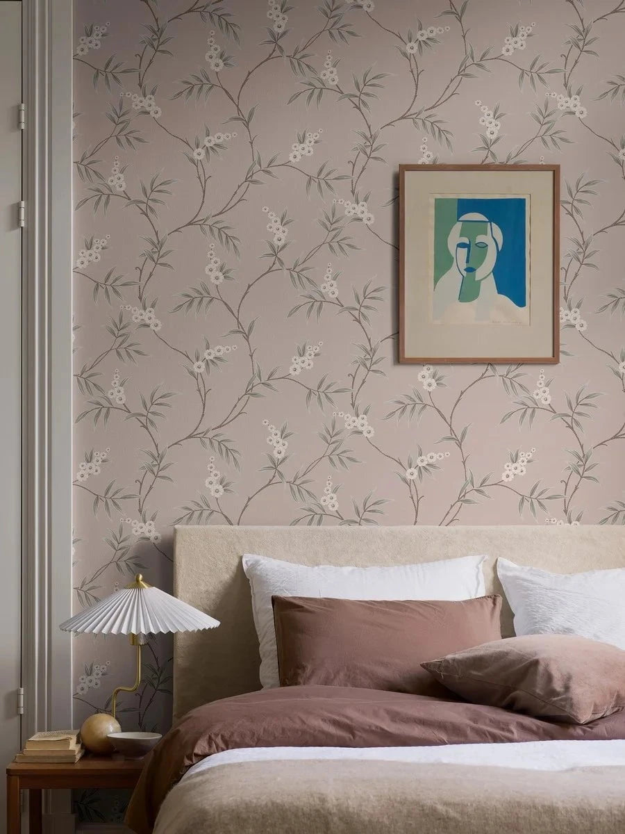 Boråstapeter Boråstapeter Wallpaper Floral Tree Pink – by Boråstapeter