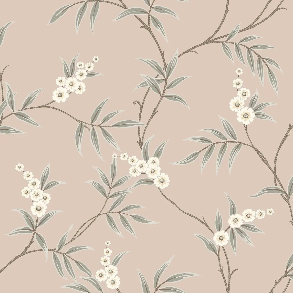 Boråstapeter Boråstapeter Wallpaper Floral Tree Pink – by Boråstapeter