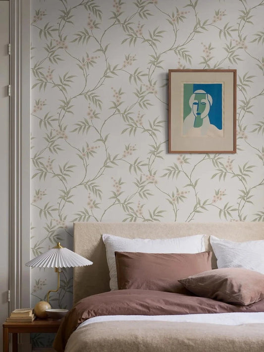 Boråstapeter Boråstapeter Wallpaper Floral Tree White – by Boråstapeter