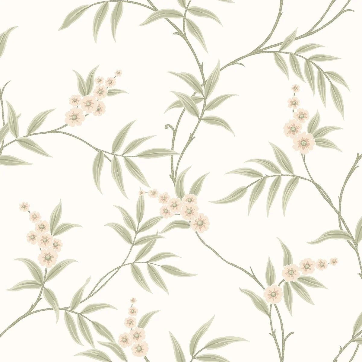 Boråstapeter Boråstapeter Wallpaper Floral Tree White – by Boråstapeter