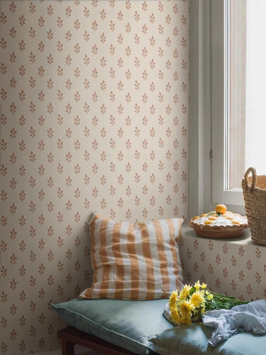 Boråstapeter Boråstapeter Wallpaper Little Oak Red – by Boråstapeter (10 metre roll)