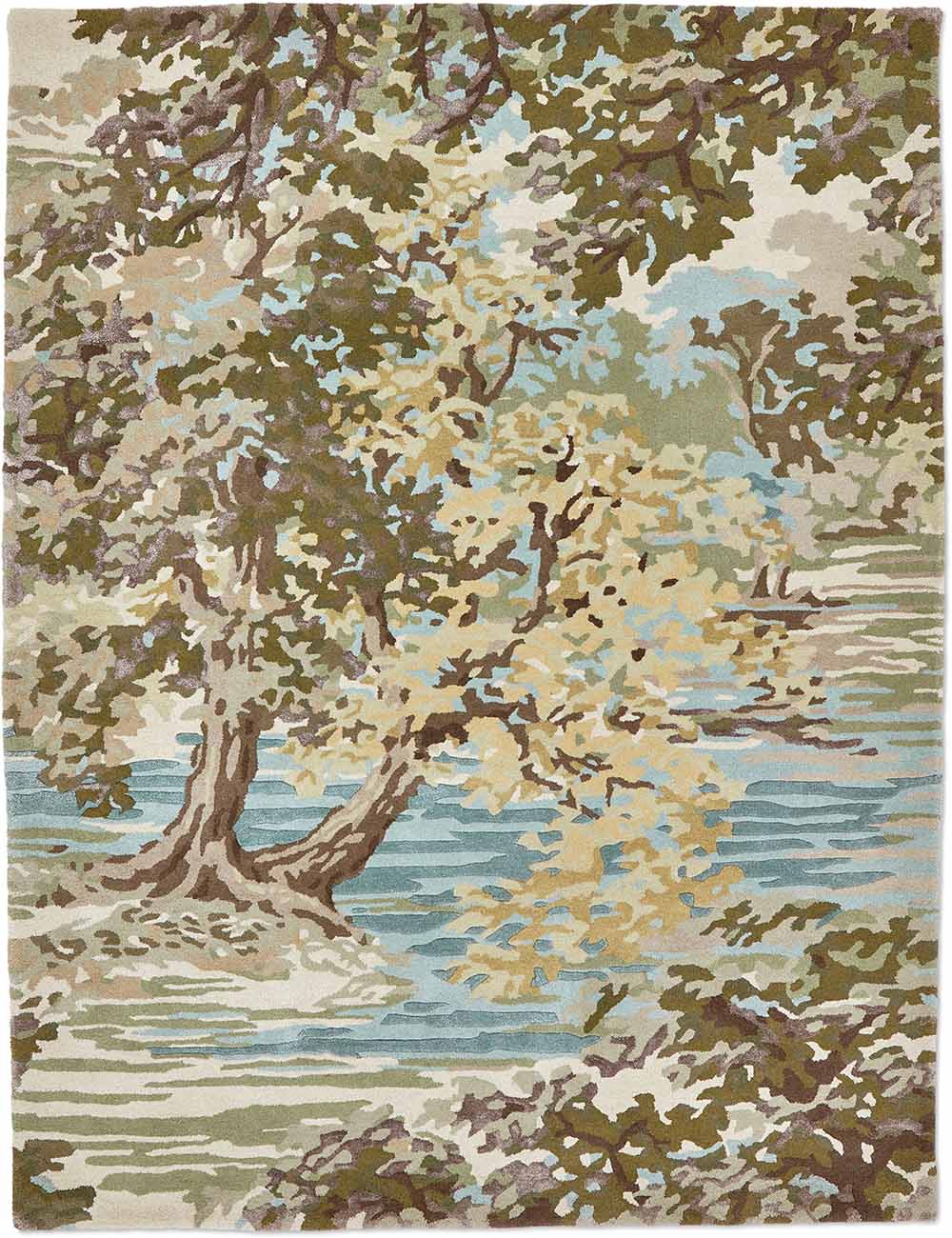 Brink & Campman Designer Rugs Fawn Olive Green / 140/200cm Sanderson Ancient Canopy Pure Wool/Viscose Rug (available in Fawn Olive Green or Forest Green) by Brink & Campman