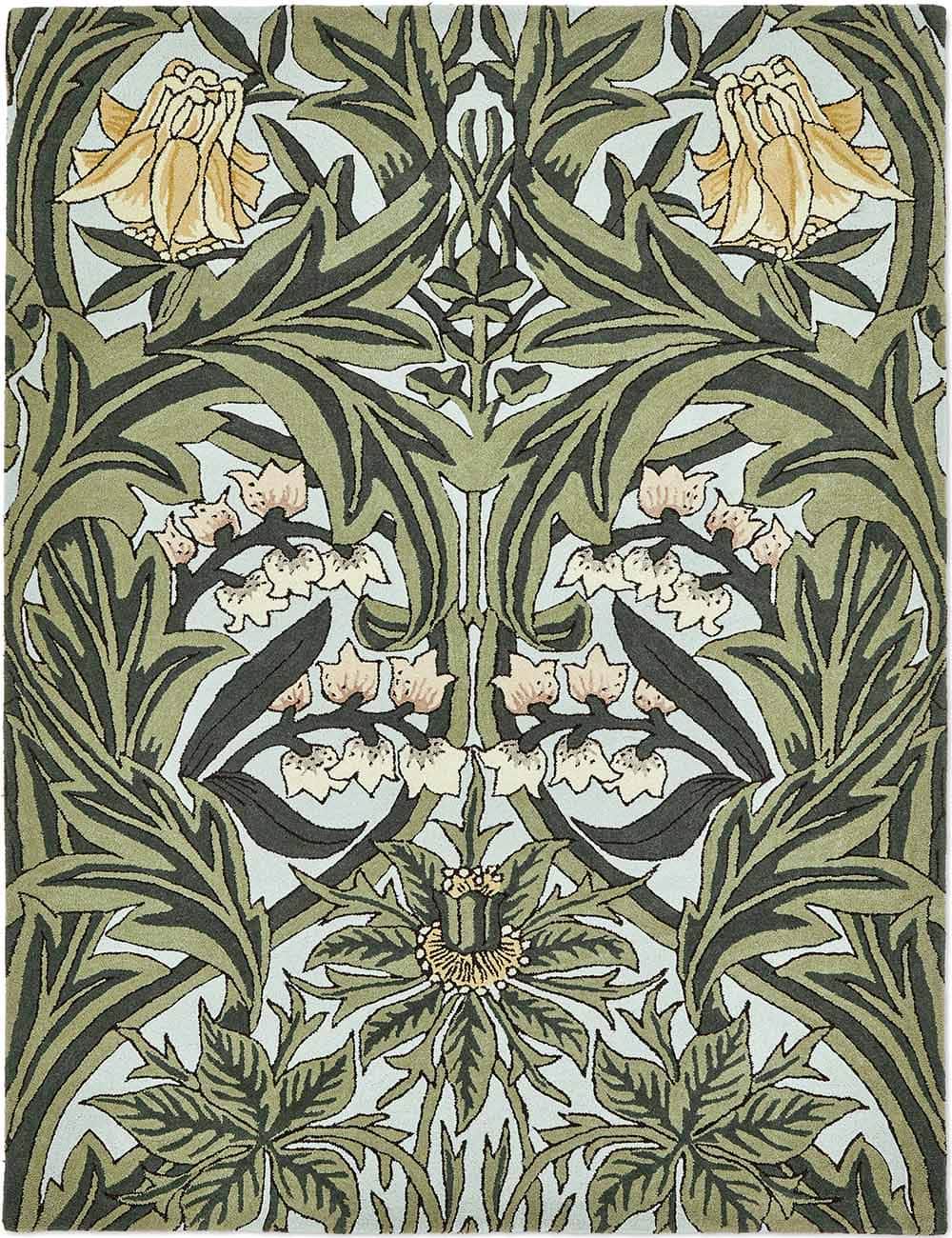 Brink & Campman Designer Rugs MORRIS & Co. Bluebell Leafy Arbor Green Rug by Brink & Campman