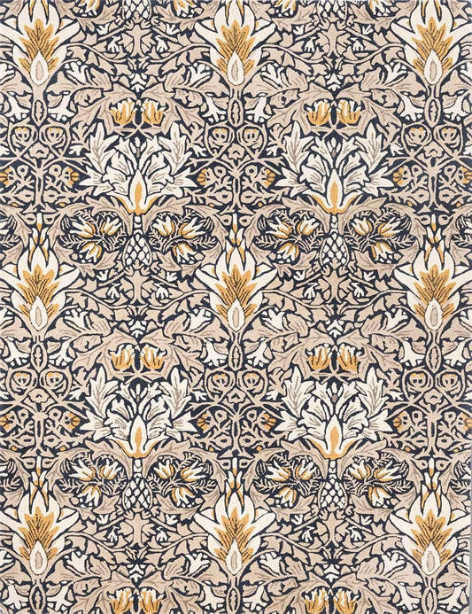 Brink & Campman Designer Rugs Morris & Co. Snakeshead Indigo Pure New Wool Rug by Brink & Campman