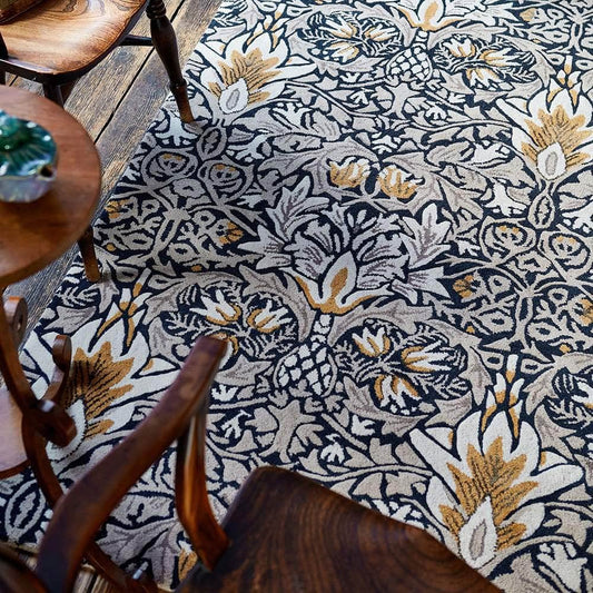 Brink & Campman Designer Rugs Morris & Co. Snakeshead Indigo Pure New Wool Rug by Brink & Campman