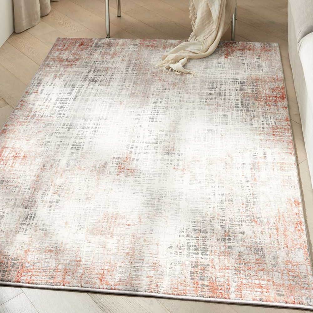 Calvin Klein (Nourison & Home) Designer Rugs 183 cm x 122 cm (6’ x 4’) / Rust Multi CALVIN KLEIN INFINITY AREA RUG by Nourison