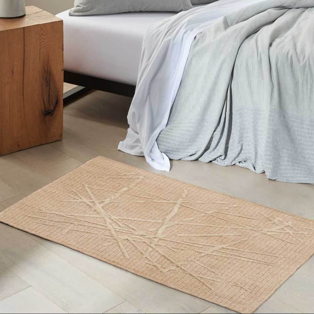 Calvin Klein (Nourison & Home) Designer Rugs 61 cm by 91 cm (2 ft by 3 ft) / Natural CALVIN KLEIN WANDER WND01 AREA RUG by Nourison