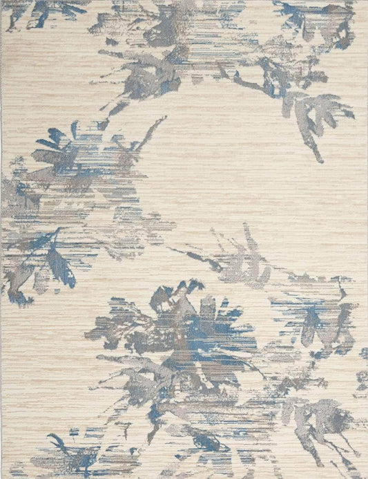 Calvin Klein (Nourison & Home) Designer Rugs Calvin Klein Enchanting series rug in Ivory Grey Blue