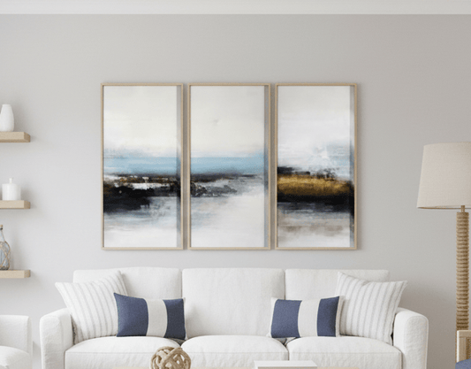 Camelot Print Sea Edge Triptych I, II, III set