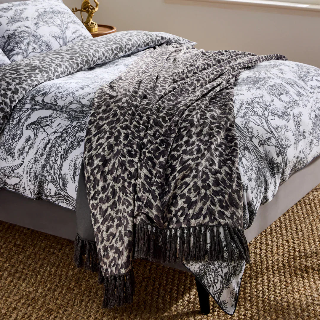 Clarke & Clarke Bedspread/Throw POKOT PRINTED VELVET THROW by Clarke & Clarke