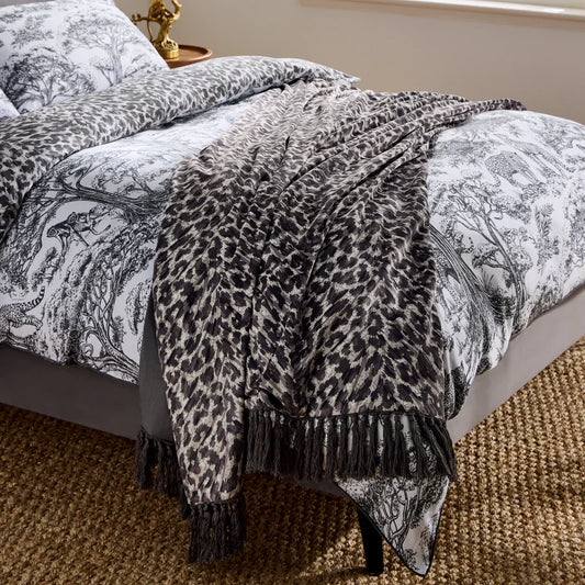Clarke & Clarke Bedspread/Throw POKOT PRINTED VELVET THROW by Clarke & Clarke