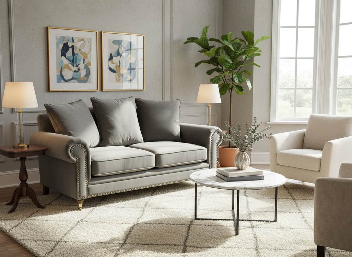 DERRYS Sofa Hampton Series Sofa in Mink – EX SHOP DISPLAY ONLY