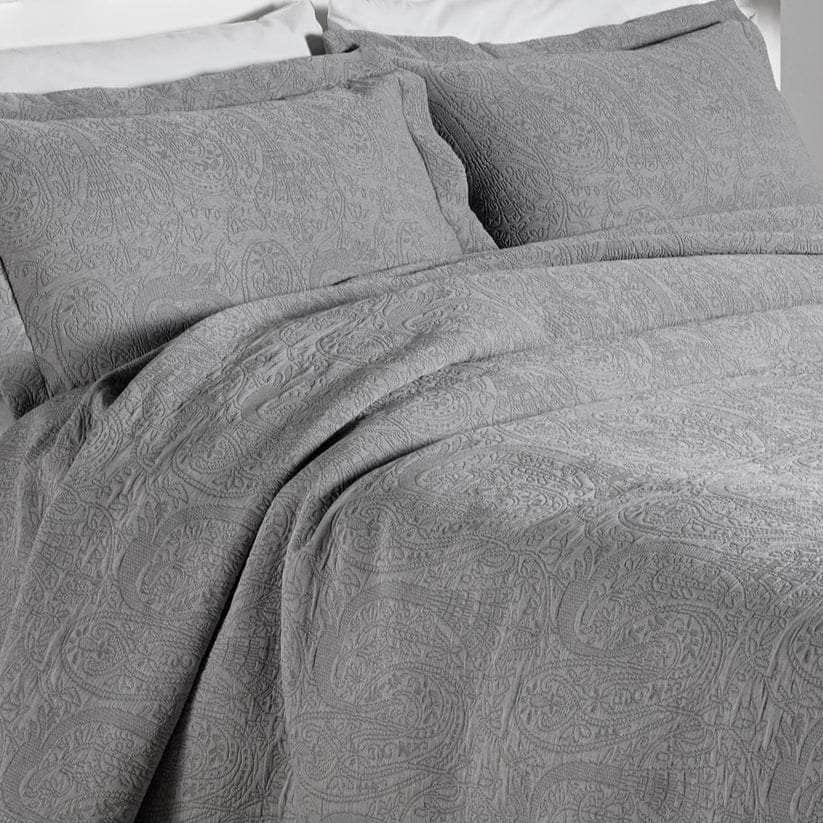 Design Port Bedspread Single Bedspread / Gray Design Port  Kashmir Bedspreads