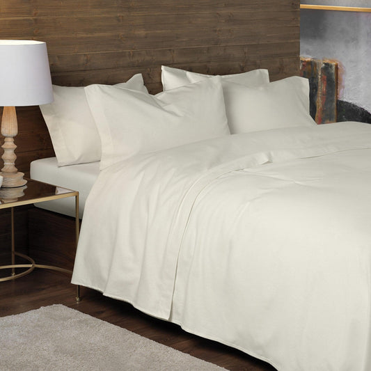 Design Port Interior Design Range Single Fitted sheet / Cream PREMIUM BRUSHED COTTON FITTED PLAIN SHEETS (3 colours to choose from) by Design Port