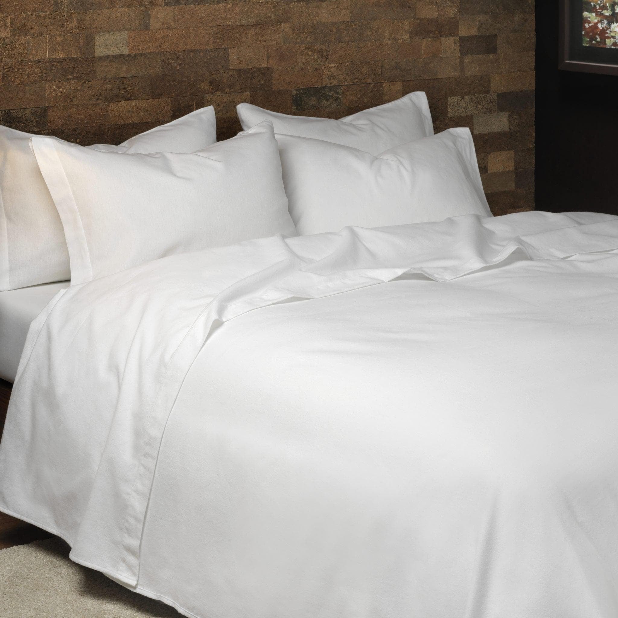 Design Port Interior Design Range Single Fitted sheet / White PREMIUM BRUSHED COTTON FITTED PLAIN SHEETS (3 colours to choose from) by Design Port