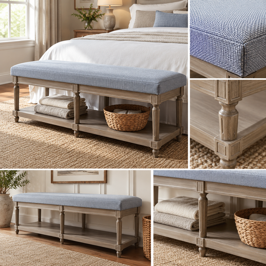 MATILDA BENCH – COBALT / STONE by simply HAZEL x Voyage Maison