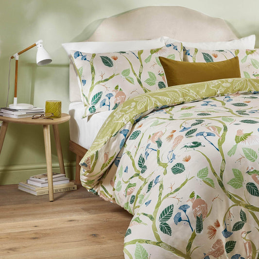 Duvet Day (Riva Home) Bedspread Duvet Day Woodlow Printed Soft Touch Duvet Cover Set Multi/Sage