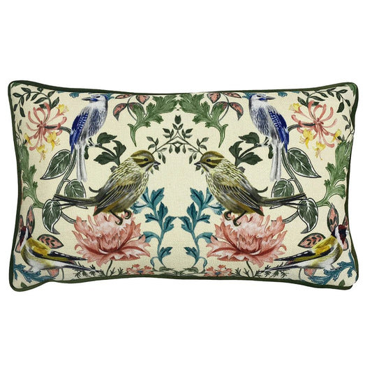 Evans Litchfield Cushions Premium Feather filled Heritage Birds Cushion 30cm x 50cm by Evans Lichfield