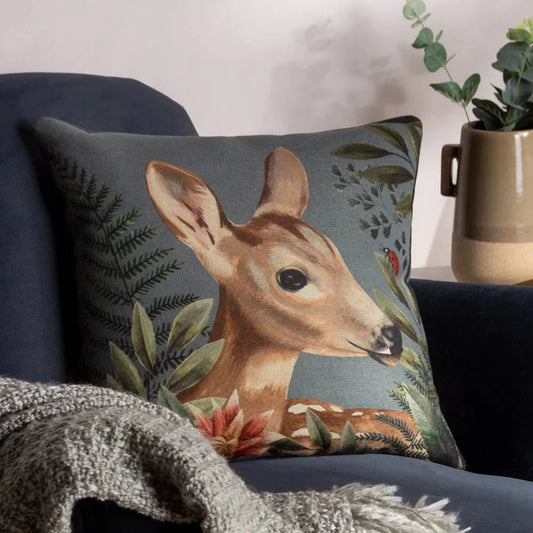 Evans Litchfield (Riva Home) Evans Lichfield Cushion FOREST FAWN CUSHION GREY | by Evans Litchfield