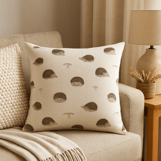 Evans Litchfield (Riva Home) Evans Lichfield Cushion Premium Oakwood Hedgehog Square Duck Feather Filled Cushion By Evans Litchfield