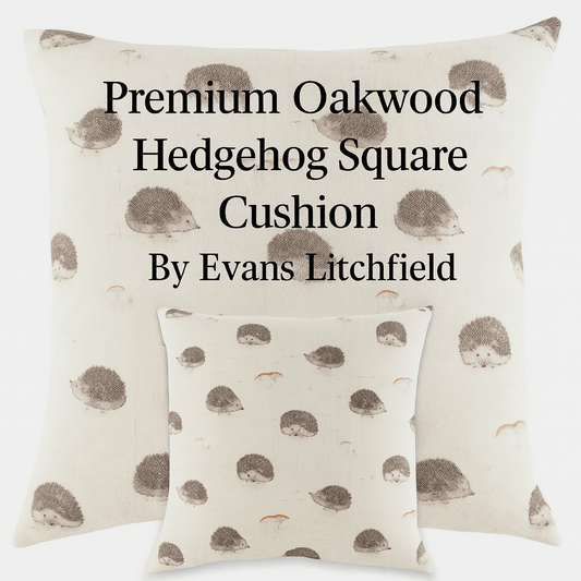 Evans Litchfield (Riva Home) Evans Lichfield Cushion Premium Oakwood Hedgehog Square Duck Feather Filled Cushion By Evans Litchfield