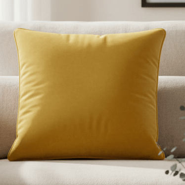 Evans Litchfield (Riva Home) Evans Lichfield Cushion Premium Opulence Soft Velvet feather filled Cushion in Saffron by Evans Litchfield
