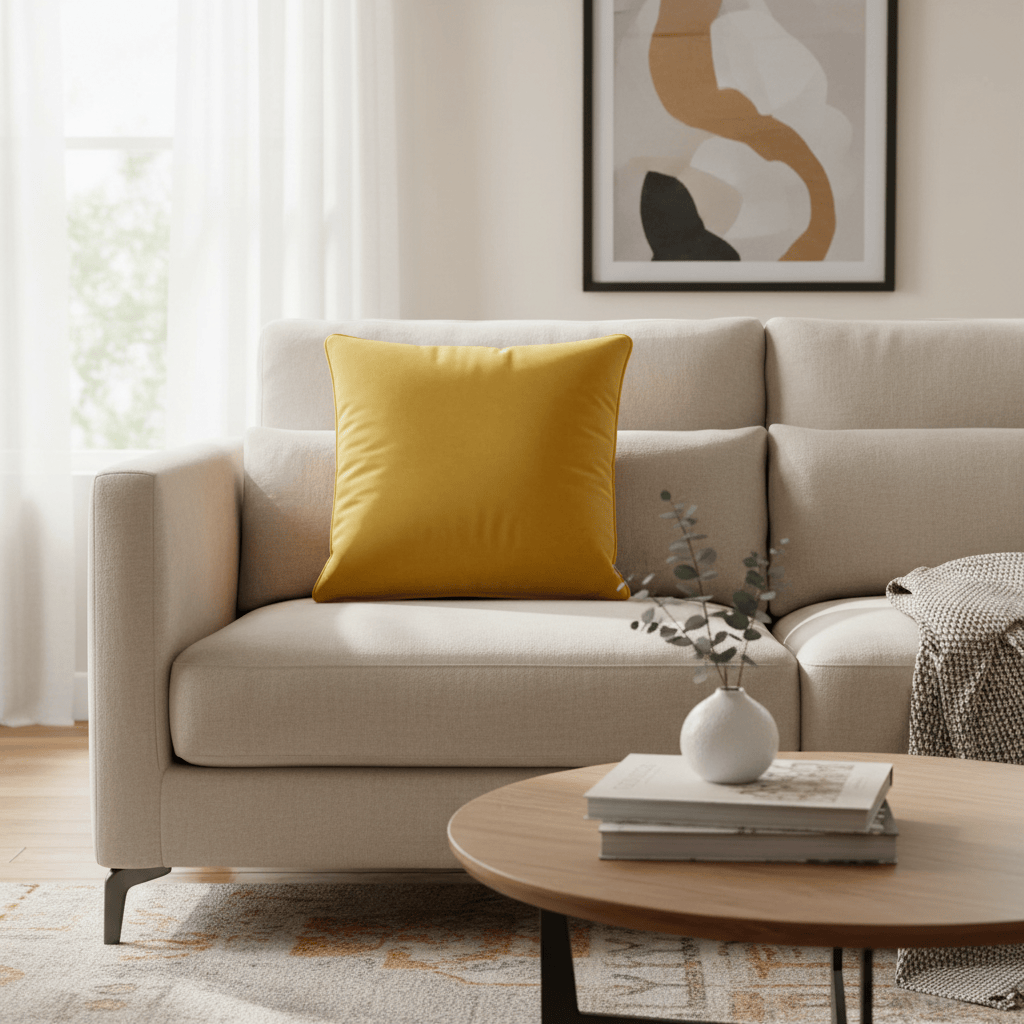 Evans Litchfield (Riva Home) Evans Lichfield Cushion Premium Opulence Soft Velvet feather filled Cushion in Saffron by Evans Litchfield