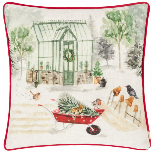 Evans Litchfield (Riva Home) Evans Lichfield Cushion 🎄 Winter Garden Printed Cushion – Multicolour by Evans Litchfield