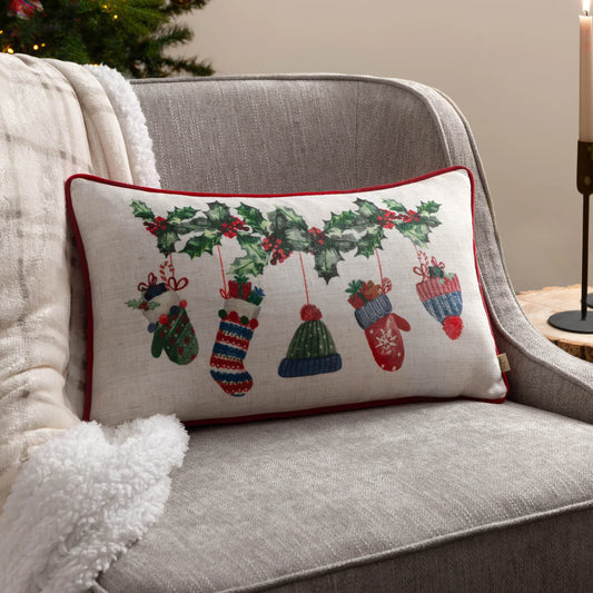 Evans Litchfield (Riva Home) Evans Lichfield Cushion 🎅 Winter Warmers Printed Cushion – Multicolour by Evans Litchfield
