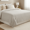 Furn (Riva Home) Bedspread HEBDEN MELANGE STRIPE COTTON BEDSPREAD by Yard